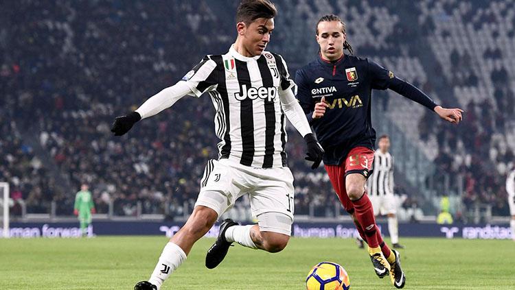 Paolo Dybala saat melawan Genoa di babak 16 besar Coppa Italia.