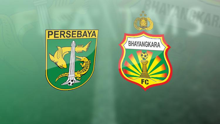 Logo Persebaya Surabaya vs Bhayangkara FC.