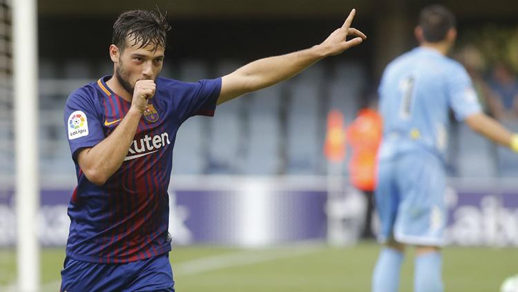 Jose Arnaiz saat selebrasi untuk Barcelona B Copyright: Internet