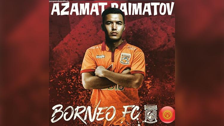 Kapten Timnas Kyrgyzstan, Azamat Baimatov, resmi ke Borneo FC. Copyright: Instagram Pengamat Sepakbola