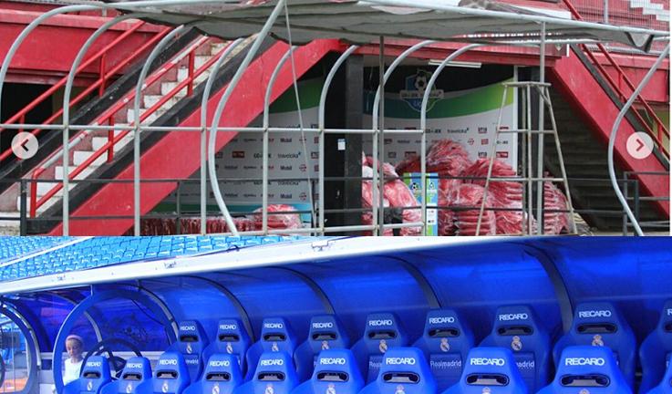 Bench Bali United dibuat mirip seperti Bench Real Madrid di Santiago Bernabeu. Copyright: Istimewa