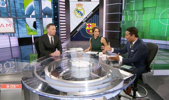 Craig Burley saat menjadi pandit di ESPN dalam laga El Clasico. Copyright: ESPN