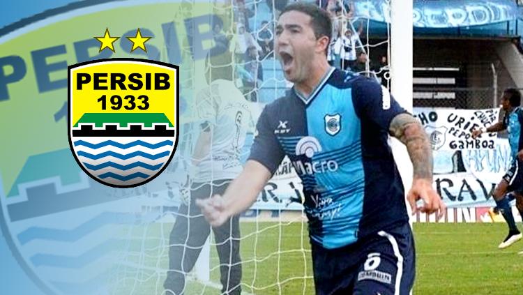 Sergio Maximiliano Ojeda saat melakukan selebrasi.