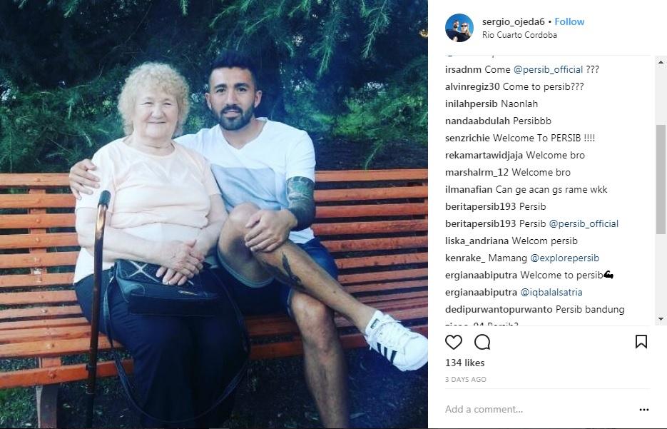 Akun Instagram Sergio Maximiliano Ojeda diramaikan Bobotoh Copyright: INSTAGRAM