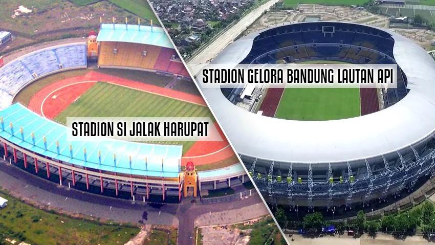 Stadion Si Jalak Harupat dan Stadion Gelora Bandung Lautan Api.