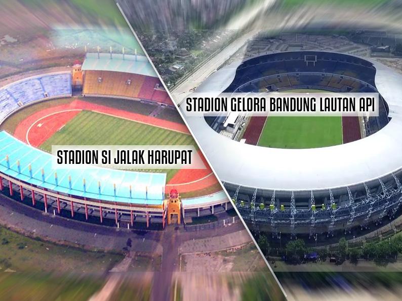 Stadion Si Jalak Harupat dan Stadion Gelora Bandung Lautan Api Copyright: Indosport.com