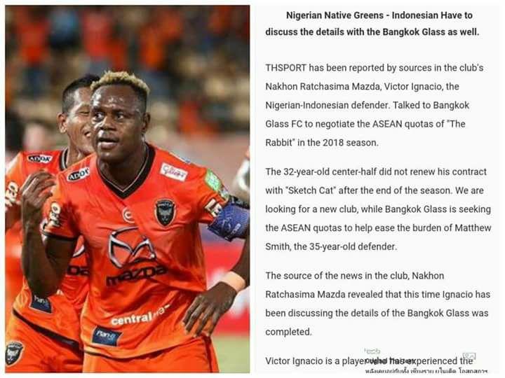 Victor Igbonefo dirumorkan negoisasi dengan salah satu klub Thailand Copyright: INTERNET