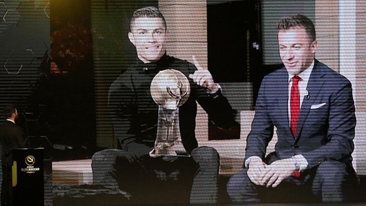 Cristiano Ronaldo di acara Globe Soccer Awards (28/12/17). - INDOSPORT