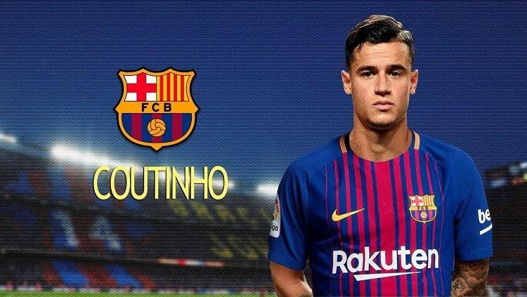 Ilustrasi Philippe Coutinho memakai seragam Barcelona. Copyright: INTERNET