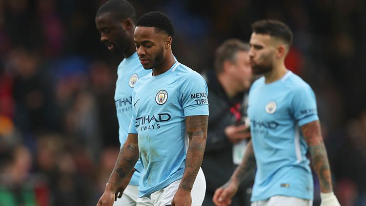 Skuat Man City tampak lesu usai gagal meraih kemenangan. Copyright: INDOSPORT