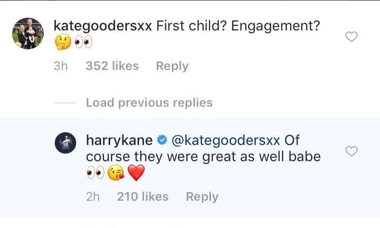 Komentar tunangan Harry Kane, Kate Gooders Copyright: Instagram