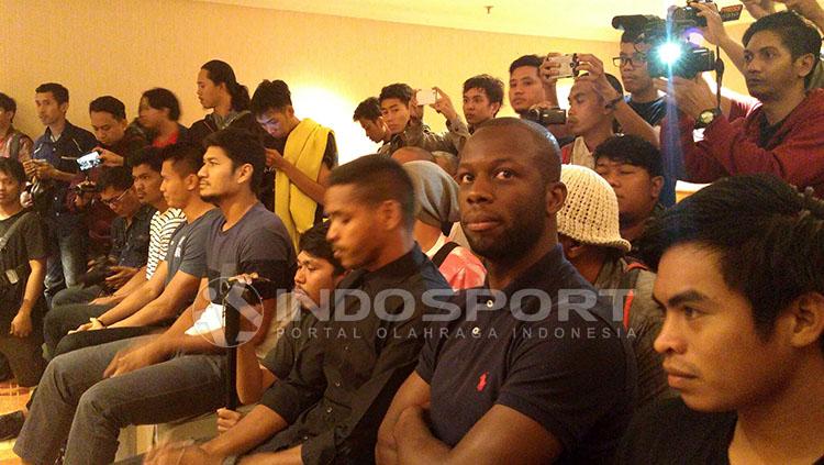 Pemain asing baru PSM Makassar,  Bruce Djite. Copyright: Reno Firhad Rinaldi/INDOSPORT