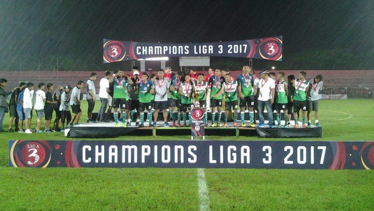 Persik Kendal, saat menjadi juara Liga 3 2017. Copyright: Kompas