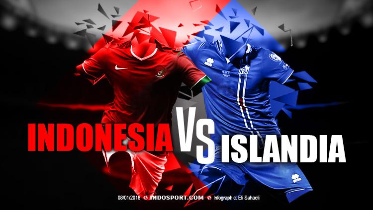 Indonesia vs Islandia. - INDOSPORT