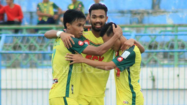 Selebrasi gol pemain Kedah FA. Copyright: Ian Setiawan/INDOSPORT