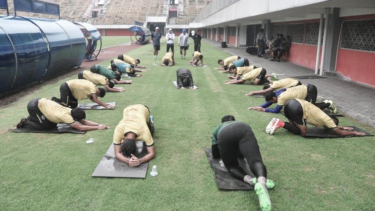 Penggawa PSS Sleman saat jalani latihan di Stadion Maguwoharjo Sleman. Copyright: PSSleman