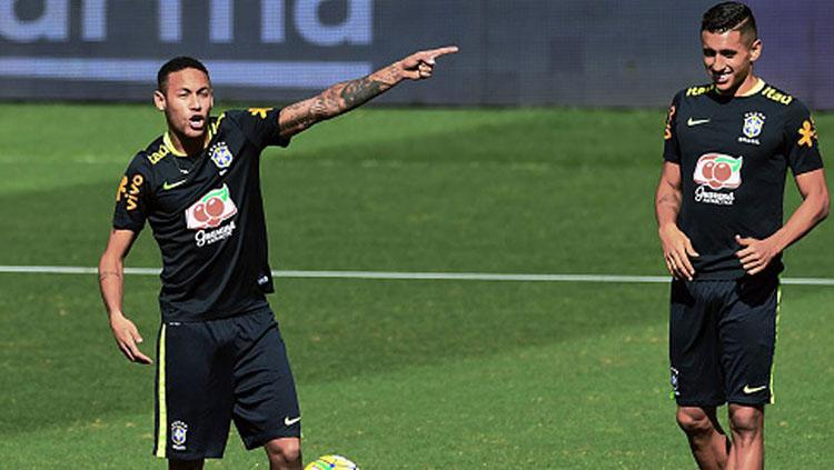 Neymar dan Marquinhos Copyright: INDOSPORT