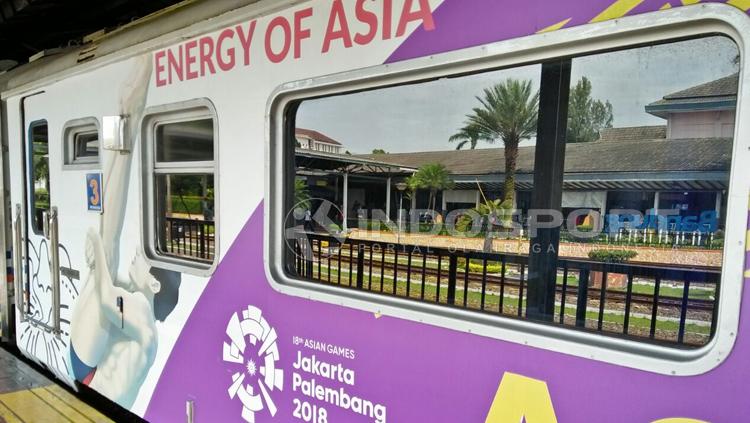 Tampilan kereta api jelang Asian Games 2018. Copyright: Galih Prasetyo/INDOSPORT