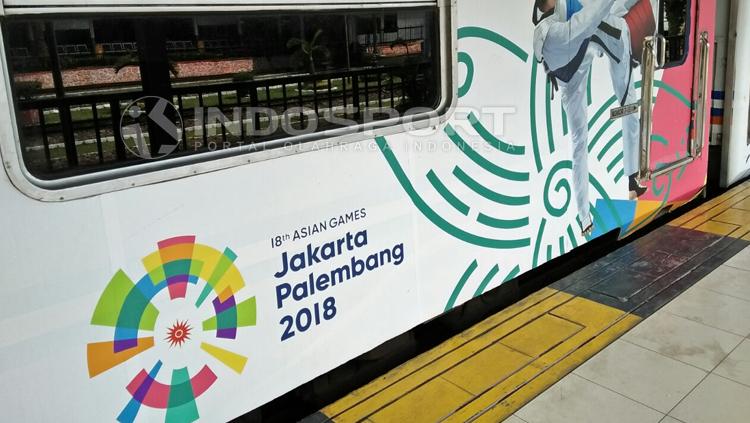 Tampilan kereta api jelang Asian Games 2018. Copyright: Galih Prasetyo/INDOSPORT