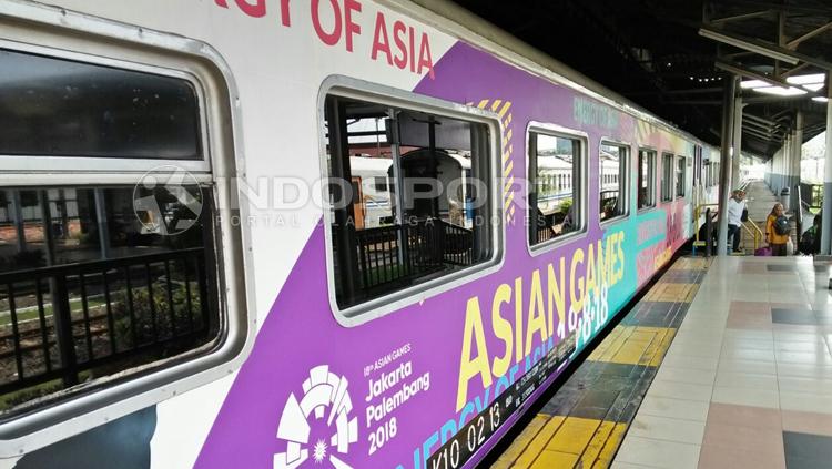 Tampilan kereta api jelang Asian Games 2018. Copyright: Galih Prasetyo/INDOSPORT