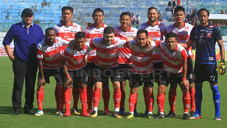 Skuad Madura United. Copyright: Ian Setiawan/INDOSPORT