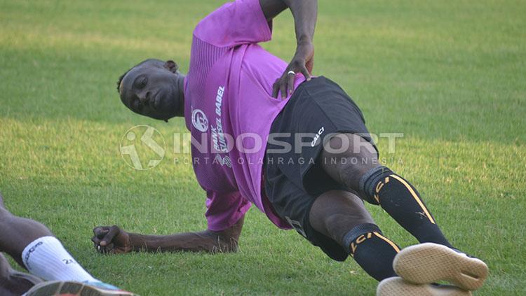 Pemain asing Sriwijaya FC, Makan Konate. Copyright: Muhammad Effendi/INDOSPORT