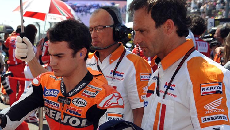 Mentor Dani Pedrosa, Alberto Puig Copyright: honda.co.jp