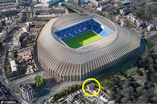 Rencana renovasi Stamford Bridge yang menghalangi rumah sebuah keluarga di London. Copyright: -