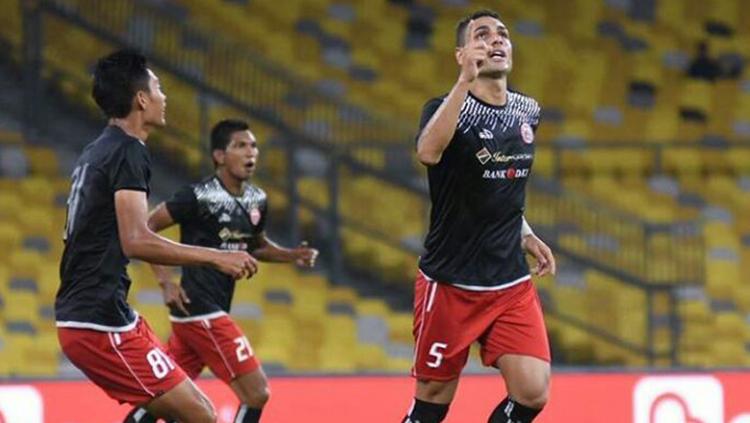 Jaimerson da Silva (kanan) usai mencetak gol kedua untuk Persija Jakarta - INDOSPORT