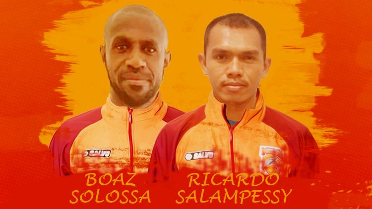 Ricardo Salampessy dan Boaz Solossa. Copyright: Grafis: Eli Suhaeli/INDOSPORT