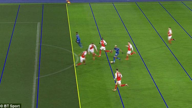 Kelechi Iheanacho saat cetak gol dibantu VAR.