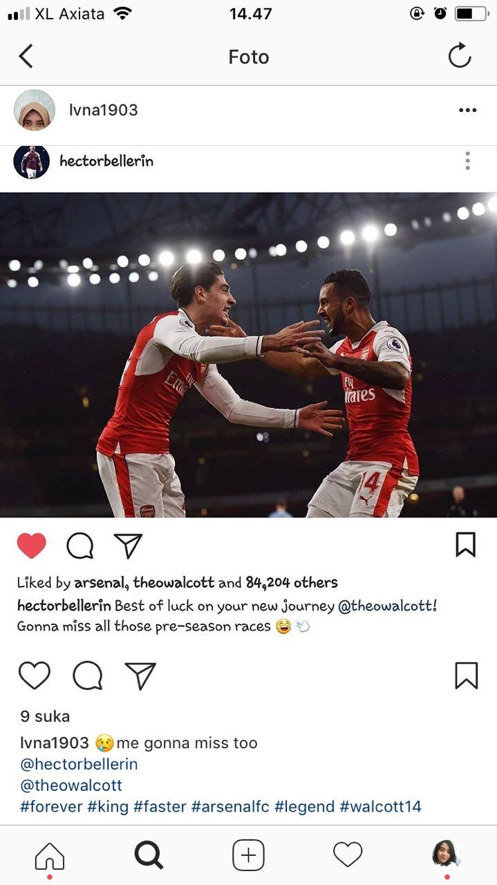 Kesedihan fans Arsenal ditinggal Theo Walcott Copyright: instagram
