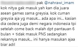 Komentar netizen untuk Imamn Nahrawi. Copyright: Instagram