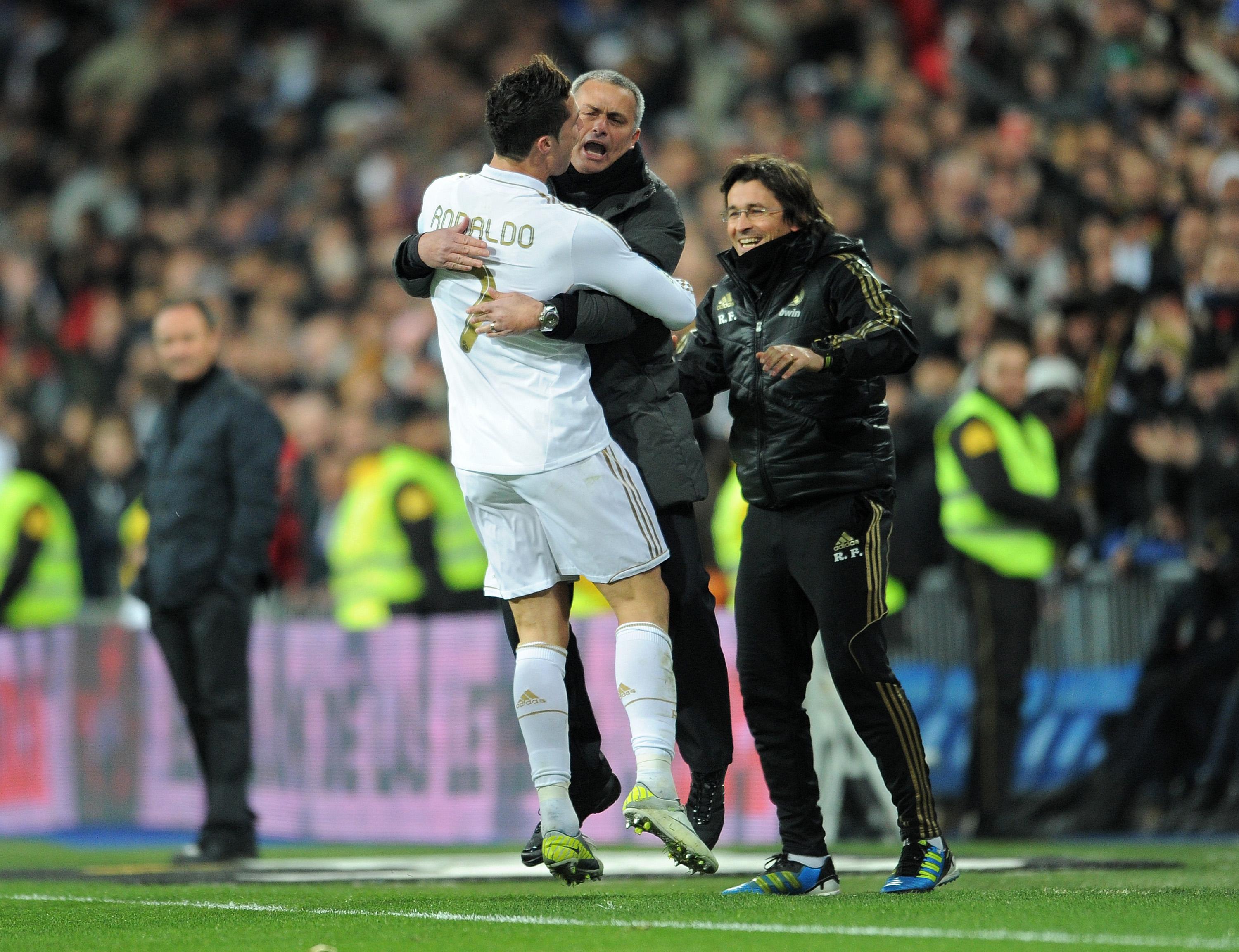Jose Mourinho dan Cristiano Ronaldo. Copyright: INDOSPORT