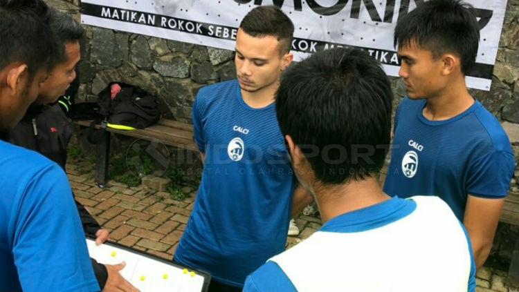 Lorenzo Pace tampak di sesi latihan Sriwijaya FC