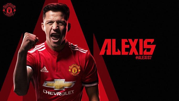 Alexis Sanchez resmi ke Man United. Copyright: Twitter Man United