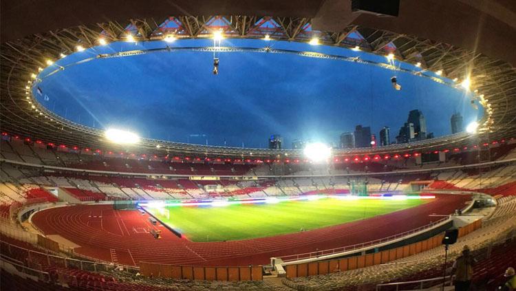 Lampu Stadion GBK Copyright: makassar.terkini.id/Kementerian PU