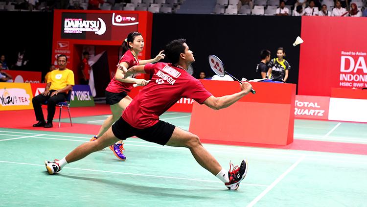 Debby Susanto/Ricky Karanda Suwardi di Indonesia Masters 2018. Copyright: Humas PBSI