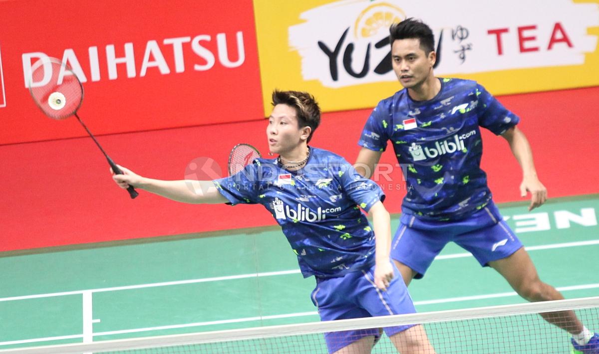 Tontowi Ahmad/Liliyana Natsir di Indonesia Masters 2018. Copyright: Herry Ibrahim/INDOSPORT