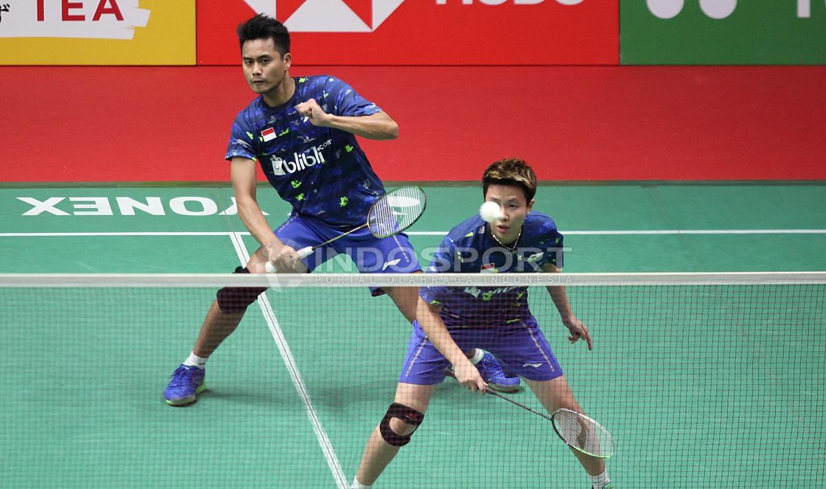 Tontowi Ahmad/Liliyana Natsir di Indonesia Masters 2018. Copyright: Herry Ibrahim/INDOSPORT