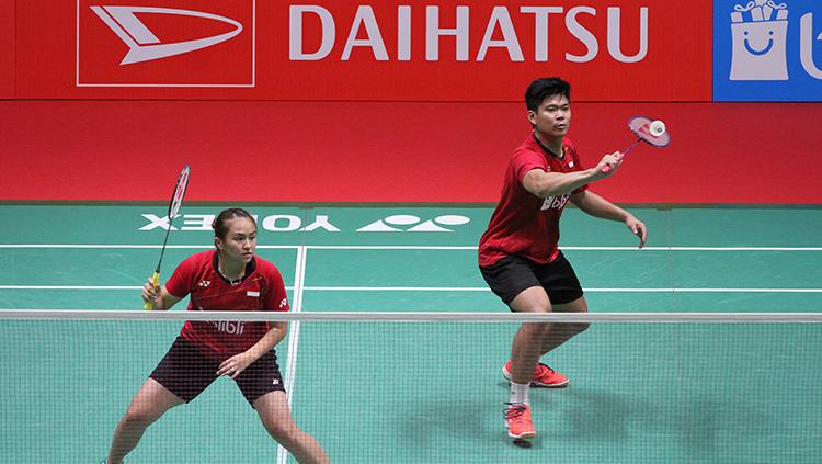 Praveen Jordan dan Melati Daeva Oktavianti di ajang Daihatsu Indonesia Masters 2018. Copyright: Humas Pelatnas PBSI