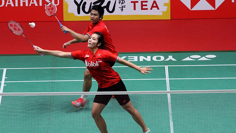 Yantoni Edy Saputra dan Marshella Gischa Islami di ajang Daihatsu Indonesia Masters 2018. - INDOSPORT