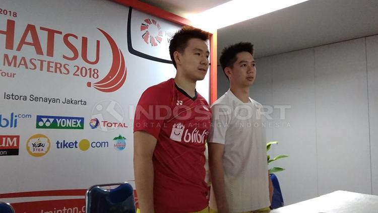 Kevin Sanjaya/Marcus Gideon di Indonesia Masters 2018.