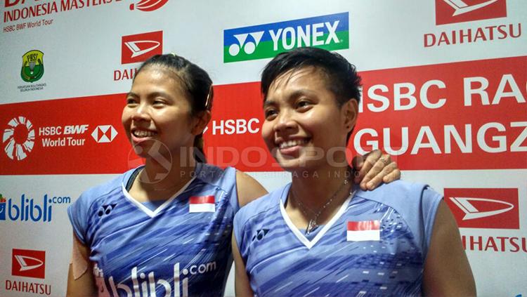 Greysia Polii/Apriyani Rahayu di Indonesia Masters 2018. Copyright: Petrus Manus DaYerimon/INDOSPORT