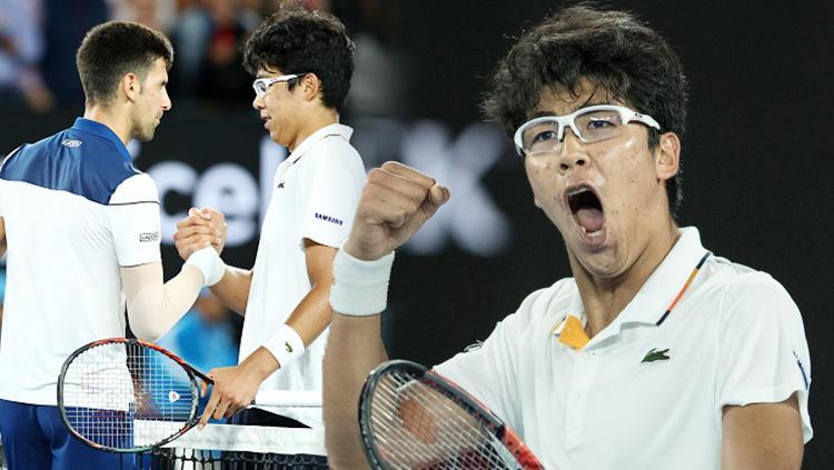 Petenis Muda Korsel, Chung Hyeon berhasil kalahkan Djokovic dan cetak sejarah di Australia Open. - INDOSPORT