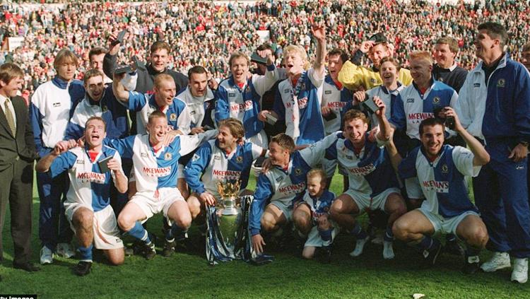 Blackburn Rovers saat juara Liga Primer Inggris tahun 1994/95.
