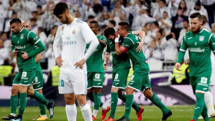 situasi pertandingan Real Madrid vs Leganes.