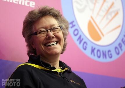 Mantan atlet bulutangkis Inggris, Gillian Margaret Clark. Copyright: badmintonengland.co.uk