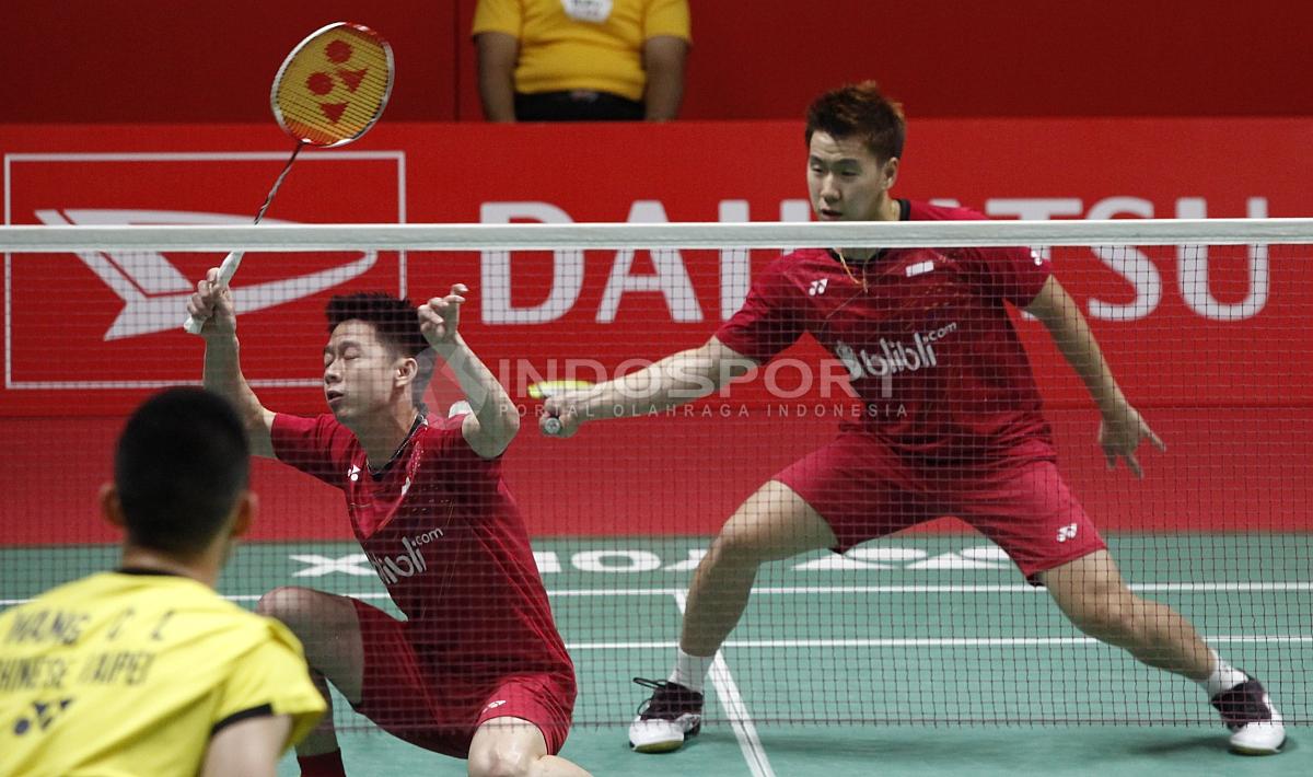 Marcus Fernaldi Gideon dan Kevin Sanjaya Sukamuljo Copyright: Herry Ibrahim/Indosport.com