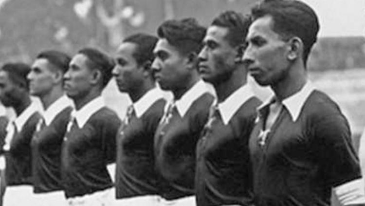Skuat Hindia Belanda tampil di Piala Dunia 1938. Copyright: Internet